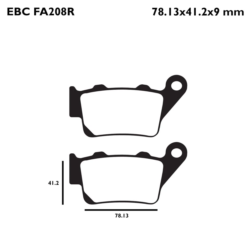 Pastillas de freno sinterizadas EBC FA208R para Husqvarna SM 570 R 01-07 Foto 2 de 4