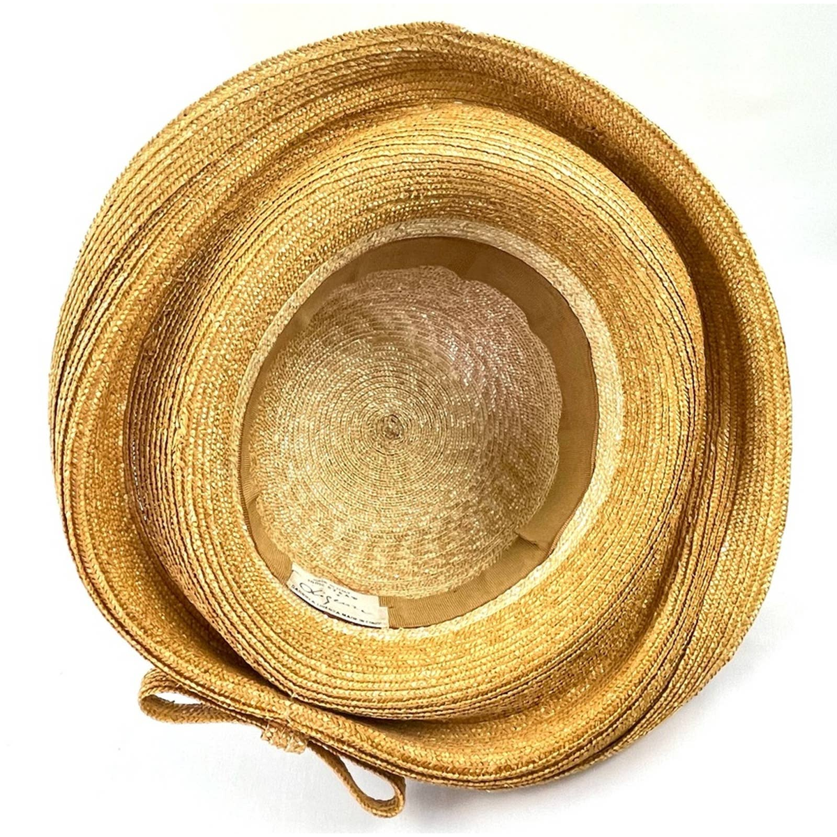 VINTAGE GABRIELA LIGENZA STRAW HAT MADE IN ENGLAND Gabriela Ligenza x Marzi Bros Purple Hat | Italian Craftsmanship main image 4