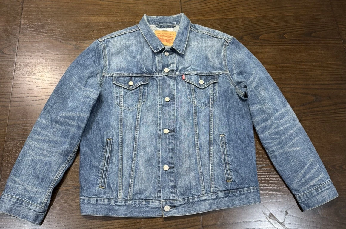 BALENCIAGA GIACCA CAMIONISTA VINTAGE LEVI'S PERSONALIZZATA NIRVANA KURT COBAIN DA UOMO TAGLIA GRANDE RARA!!!!