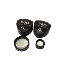 Set combinato di doppia lente asferica colore nero 20D e 78D con manuale e scatola