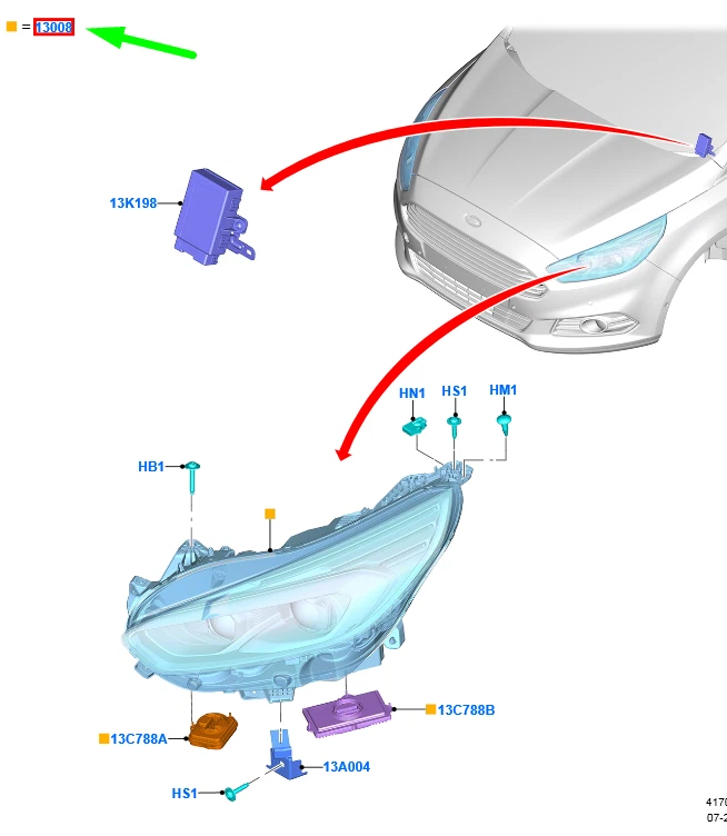 FORD GALAXY MK3 Front Right Headlight LHD 2466637 NEW GENUINE | eBay 