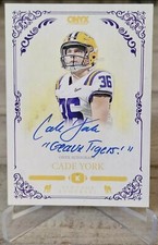 Case York RC Purple Inscribed Geaux Tigers Auto 2022 Onyx Vintage #VACY Bengals