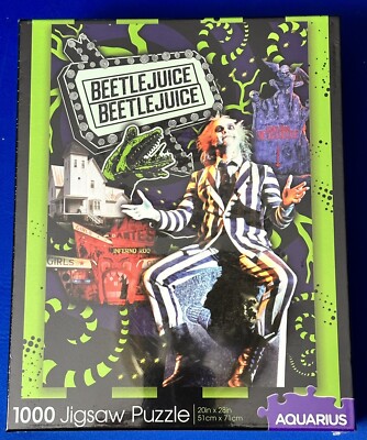 Beetlejuice Collage 1000 Piece Jigsaw Puzzle by Aquarius 28'' x 22'' New & Sealed