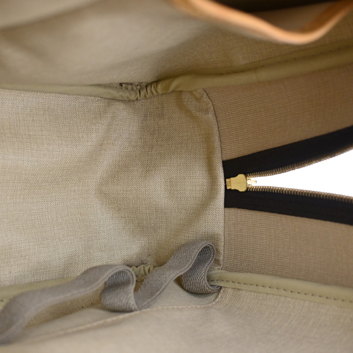 LOUIS VUITTON LV Logo Deauville Hand Bag Monogram Leather Brown M47270