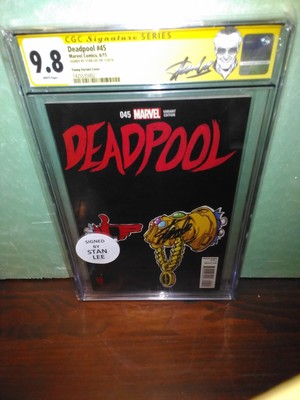 DEADPOOL 45 VARIANT COMIC 1:50 RUN THE JEWELS SCOTTIE YOUNG CGC 9.8-STAN LEE SIG