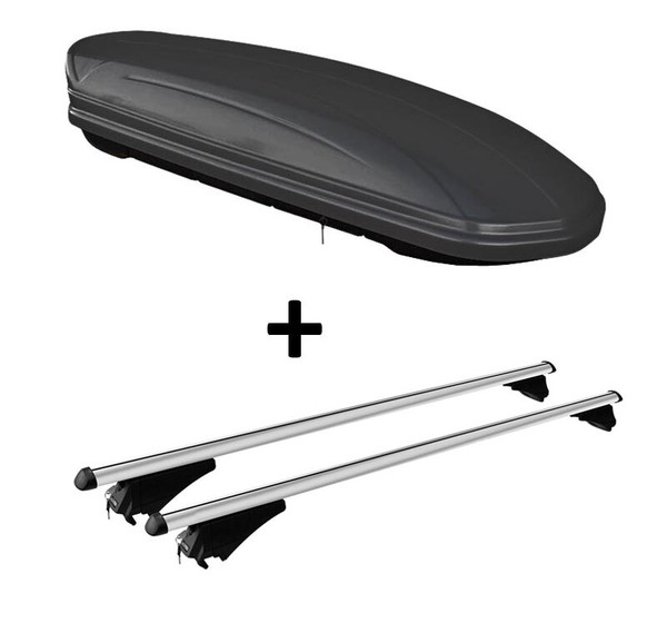 Skibox Vdpmaa460M+Alu-RelingträGer Aufl. Reling FüR FüR Opel Zafira C Tourer Ab-image