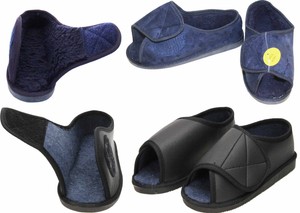 mens wide fitting slippers for swollen feet