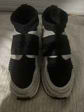 CHANEL Glitter Stretch Fabric CC Sock Sneakers size 38