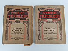 Farbige Tierbilder von Wilhelm Kuhnert Berlin 1907 +  1 Buch neue Folge - Antik
