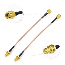 2-Pack FPV Transmitter Antenna Adapter RP-SMA Female to SMA Male Cable 10cm