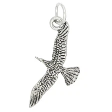 Sterling Silver Seagull Sea Gull Bird Charm or Pendant
