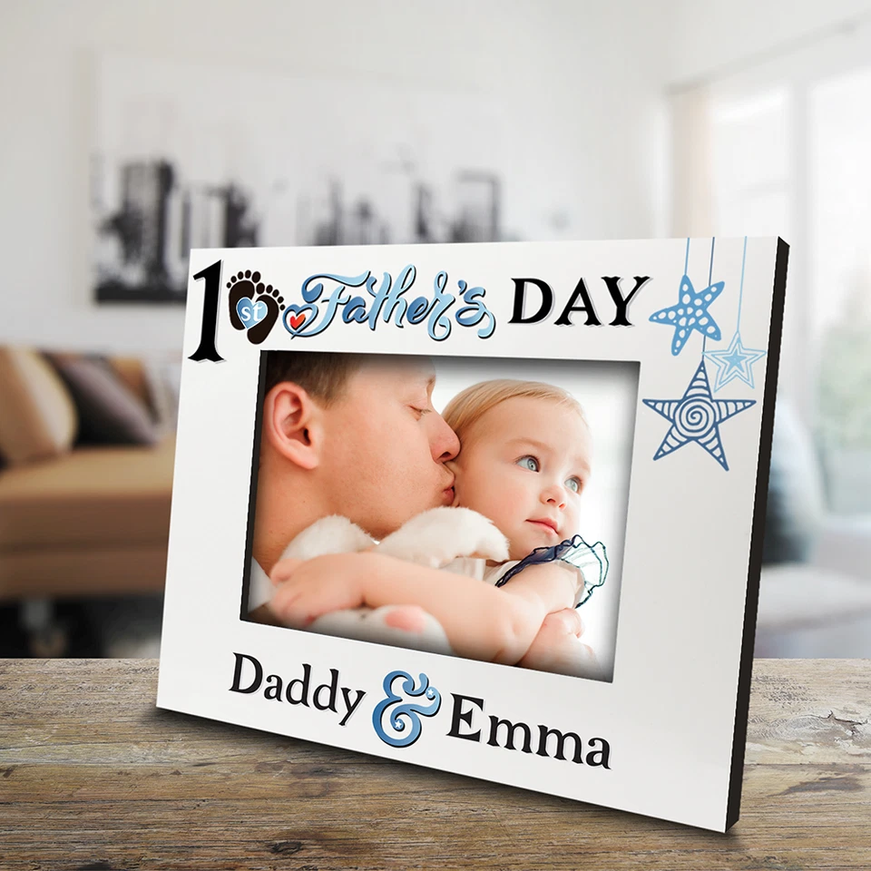 PERSONALIZAR - Primer marco de fotos del día del padre - Marco de fotos papá y yo - Nuevo papá Foto 4 de 4