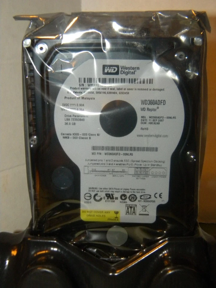 2 NEW Western Digital Raptor WD360ADFD 36GB 10000RPM 16MB Cache SATA 3.5'' Inch - Image 2 of 4