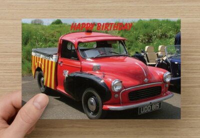 DAN AIR MORRIS MINOR PICK UP GEBURTSTAGSKARTE - NEW EDITION LIMITED EDITION