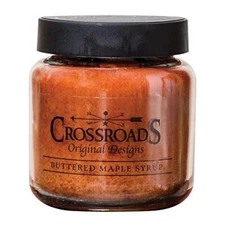 Crossroads Candle 16oz Jar Candle Buttered Maple Syrup Scent