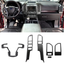 Carbon Fiber 7x Wheel Console Decor Air Vent Cover Trim Set For Ford F150 15-20