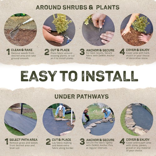 DeWitt P5 Pro 5 5oz Commercial Landscape Weed Barrier Ground Fabric - Picture 29 of 49