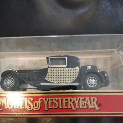 Matchbox Models of Yesteryear 1928 Bugatti T44 Black YY024 A/D NIB