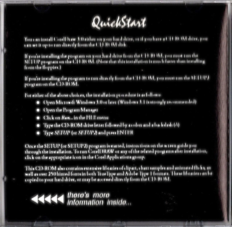 COREL DRAW CD-ROM For Windows 1991  #37 - Image 3 of 3