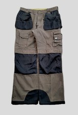 Caterpillar Work Brown Pants Sz 36 x 30 CAT Trademark Holster CARGO Tool Pockets