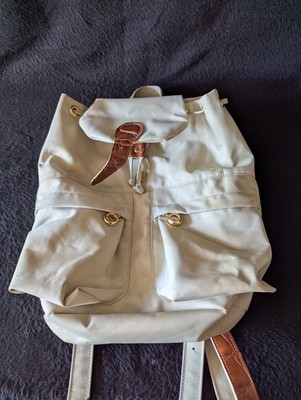 Vintage Style Ladies Backpack / City Daypack (No Name) - Cream White /...
