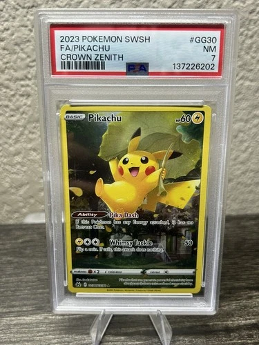 Pokemon 2023 Crown Zenith Full Art PIKACHU #GG30 PSA 7 RARE