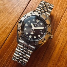 SEIKO Solar Diver's Titanium Watch V145-0AH0 Working Item in Excellent Condition