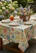 Assorted Sizes 100 Polyester Jacquard Fabric Tablecloths Floral Multi-Color New