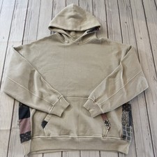 Abercrombie  Fitch Soft A F Fleece Essentials Patchwork Hoodie Sweatshirt Large