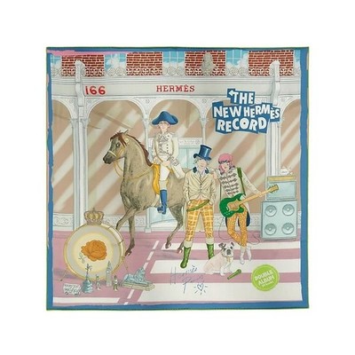 Hermes The New Record Silk Women's Scarf 70 Carré H984329S 03