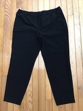 Eileen Fisher Pants Women Black Pull On Comfy Stretch Elastic Waist Sz XL C22-6