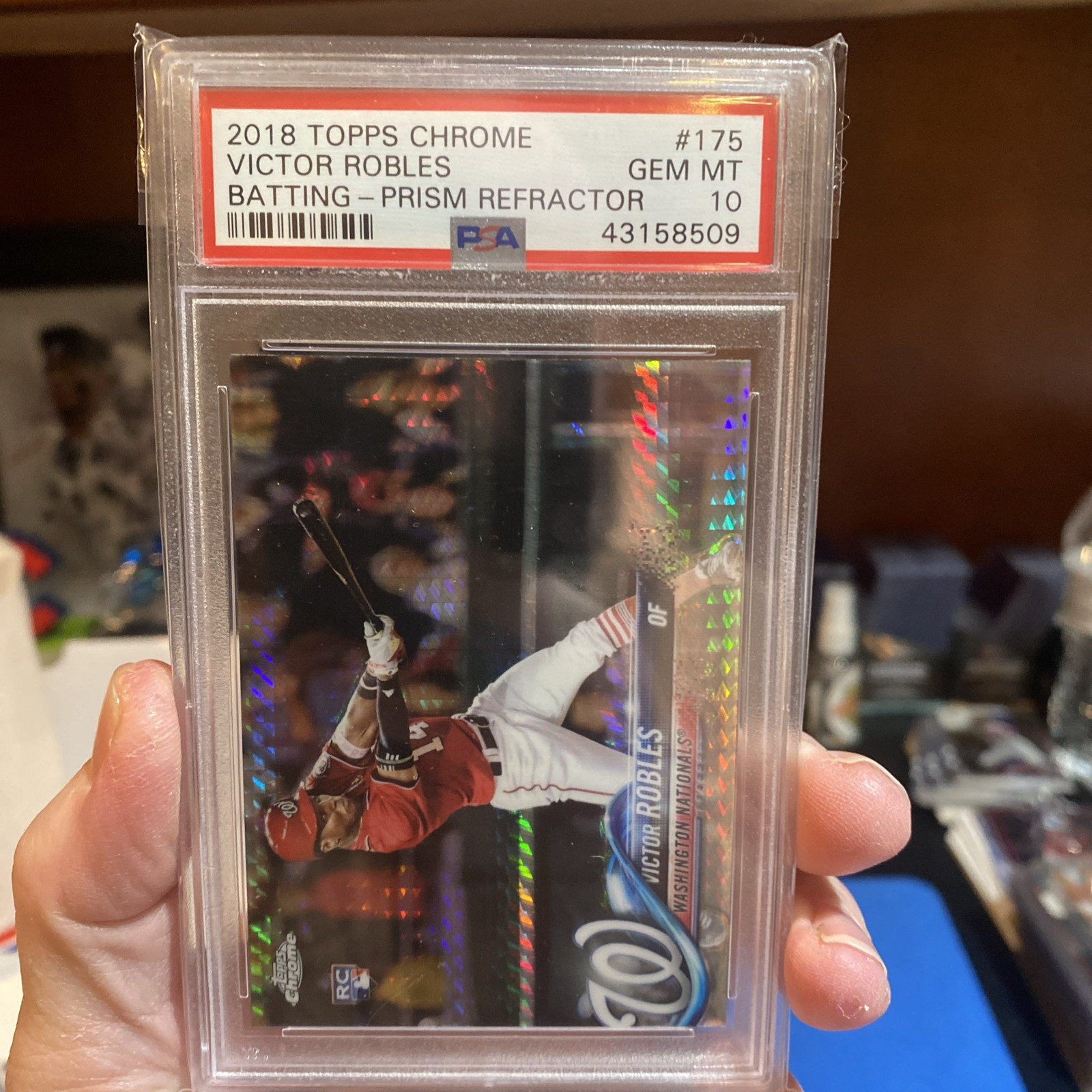 2018 Topps Chrome Victor Robles Prism Refractor Rookie RC #175 PSA 10 Nationals