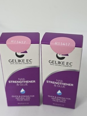 GELIKE EC  Nail Strengthener & Glue. Quick& Strong N False Nail 0.27oz. 2pk. C