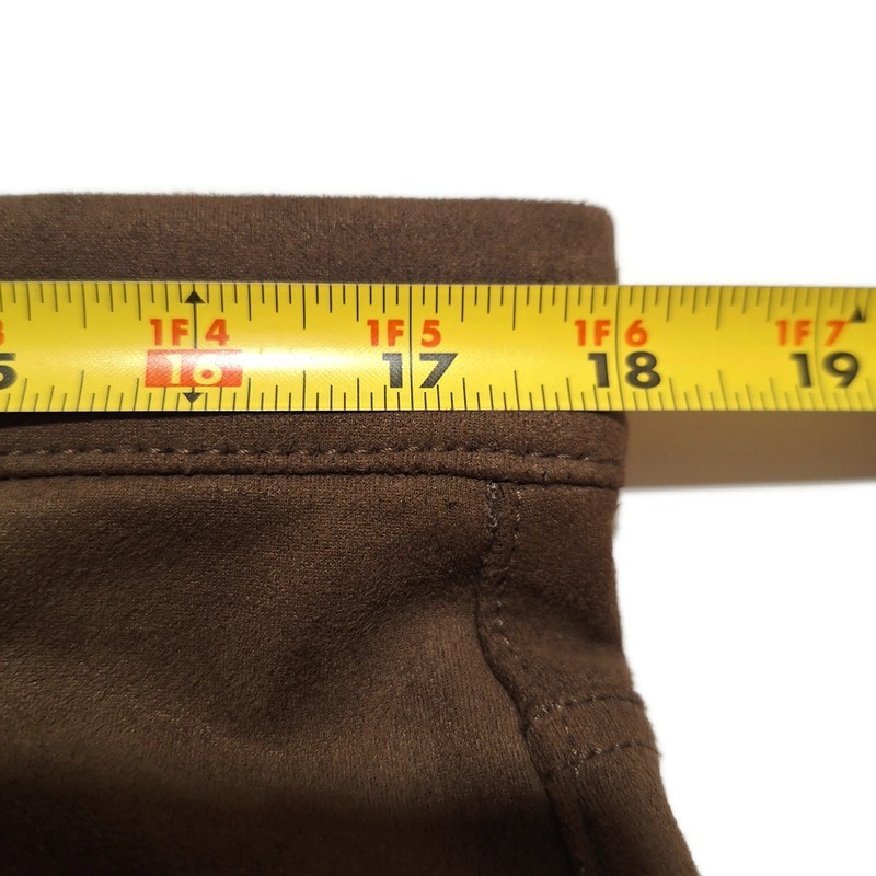 Time and Tru Womens XL 16-18 Faux Suede Leggings Pants Brown Casual Comfort