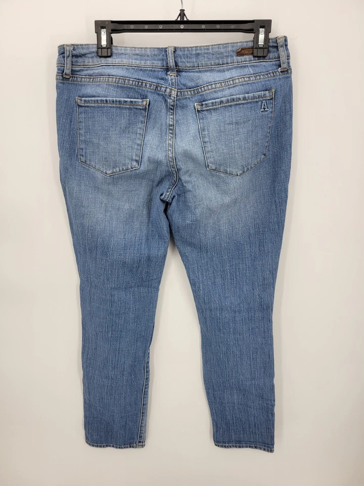 Pantalones de mezclilla elásticos cónicos desgastados Articles of Society azules para mujer 28 grunge Foto 2 de 4