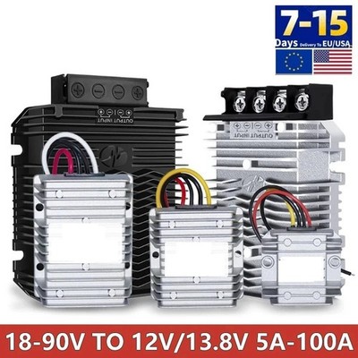 DC DC Converter 24V 36V 48V 60V 72V To 12V/13.8V  Step Down  Voltage Reducer