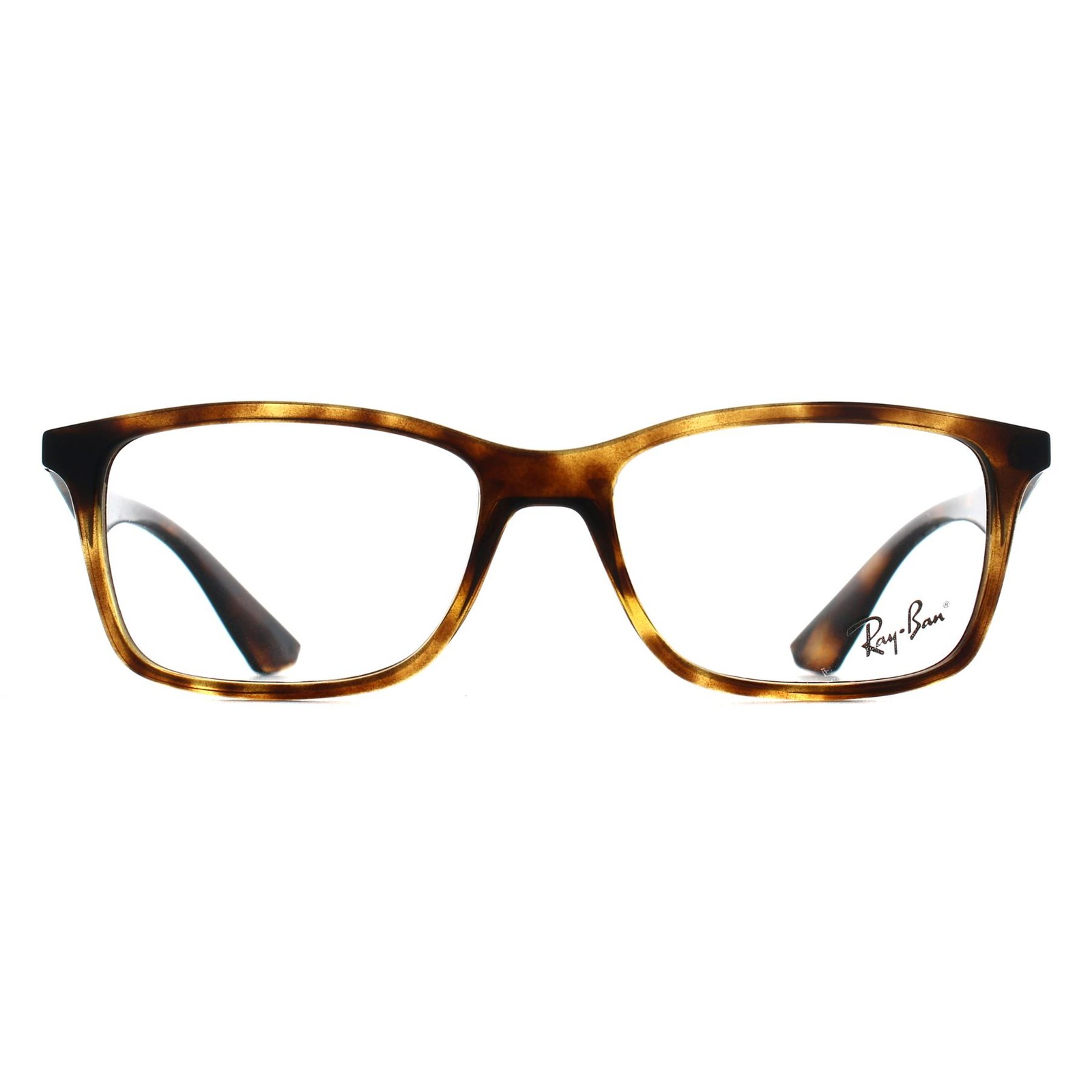 Ray - Ban Unisex Rx7047 2012 Optical Frames Injected Turtle Transparent Squared Normal - Image 2