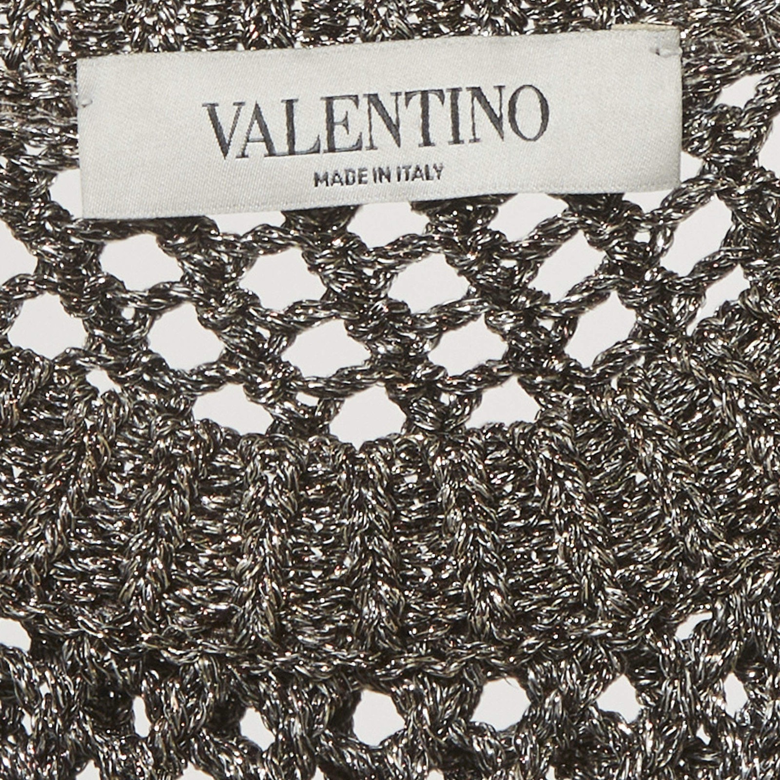 Valentino Metallic Crochet Knit Jumper XS thumbnail 4