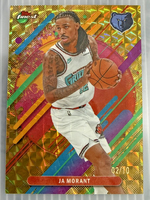 2025-26 Finest Gold Geometric Refractors #293 Ja Morant Rare 02/10