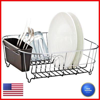 Neat-O Deluxe Chrome-Plated Steel Small Dish Drainers Black Kc-Dd-006-2