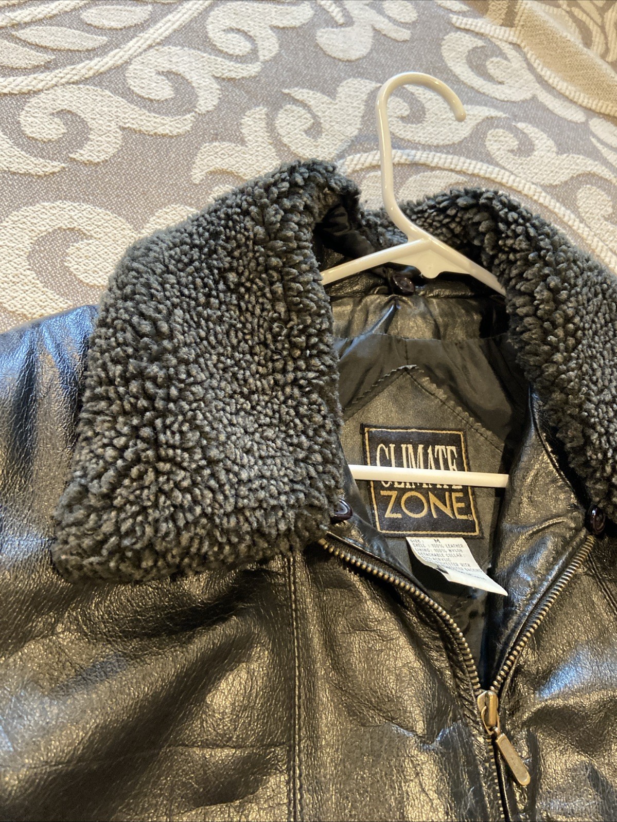 Climate Zone Black Leather Jacket Medium - image 7