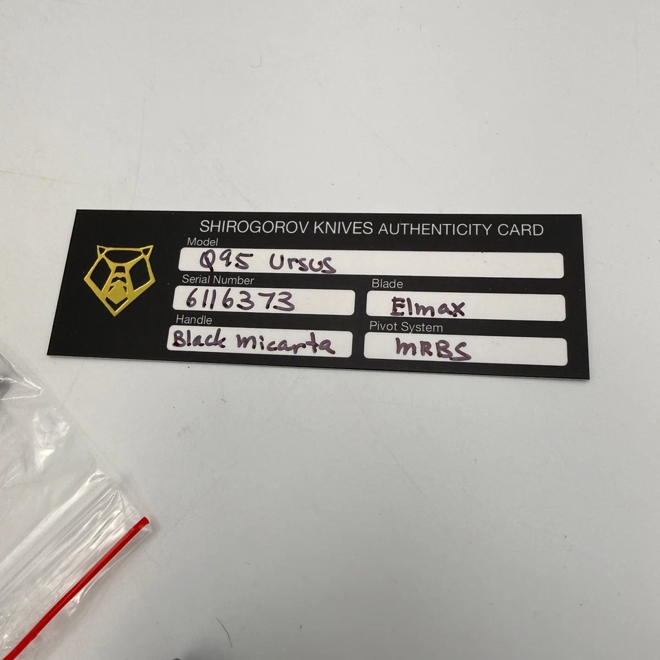 Shirogorov Q95 Ursus Knife Elmax with Black Micarta Stonewash - Image 3 of 4