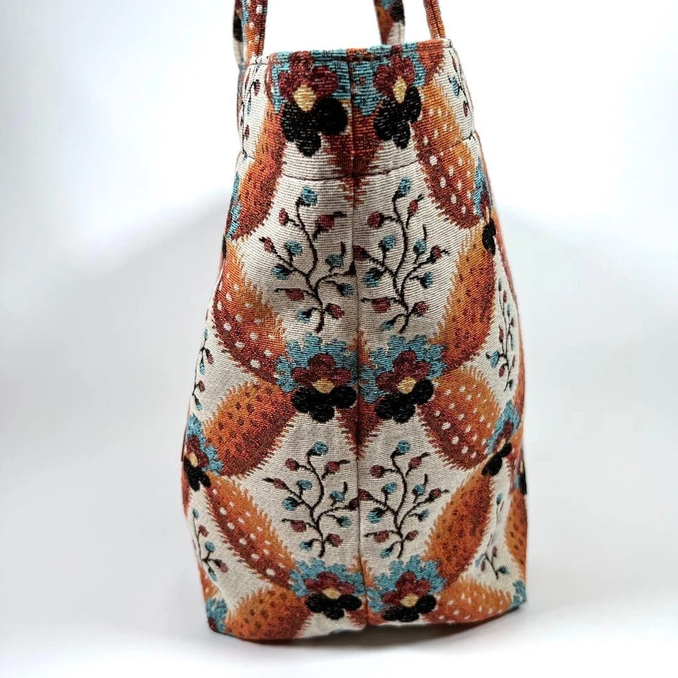Bolso de Mano Etro Floral Suave Jacquard Lona Multicolor Cerca Foto 4 de 4