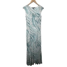 Tommy Bahama Tropical Print Maxi Dress Sz XS Green Vacation Resort