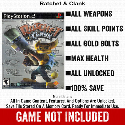 Ratchet Clank 100% All Items PS2 Memory Card CHEATS