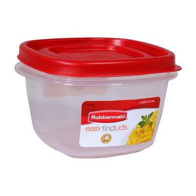 Rubbermaid 1777085 Easy Find Lids Red 2-Cup Container