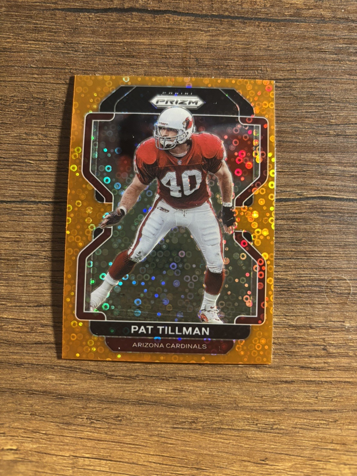 2021 Panini Prizm Pat Tillman Cardinals SP Orange Disco Prizm Card #83