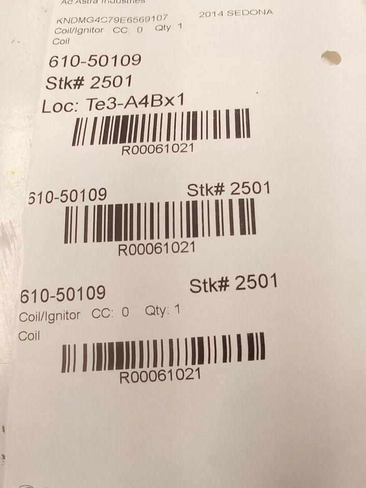 2014 Kia Sedona LX 3.5L Ignitor Coil Ignition OEM Tested - Image 4 of 4