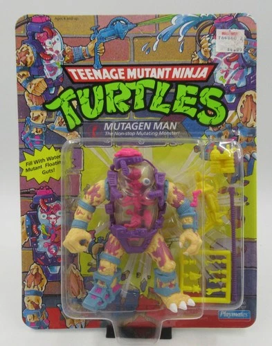 TMNT Mutagen Man 1990 Playmates Unpunched MOC Sealed Vintage Action Figure