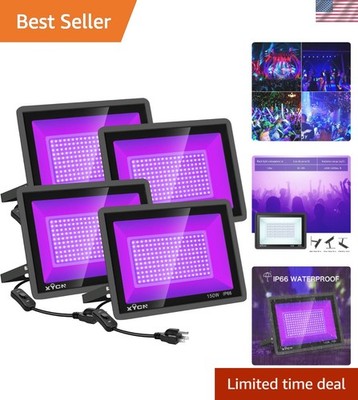 Adjustable 150W LED Blacklights - Perfect Glow for Parties & Performance Venues